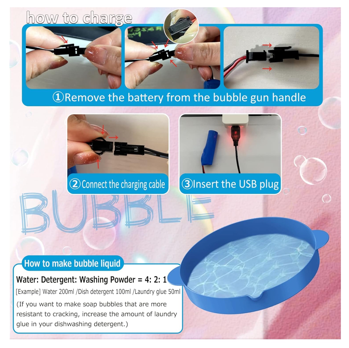 Pistola Burbujas 132 Agujeros Juguete - Imagen 3