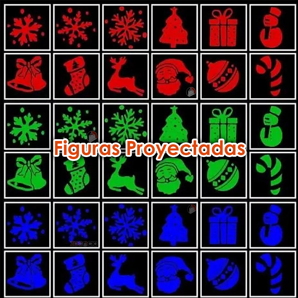 Proyector Navideño Rgb Laser De Figuras