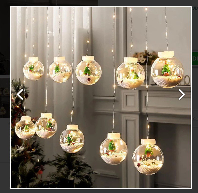 LUCES NAVIDAD BOLA DE NIEVE