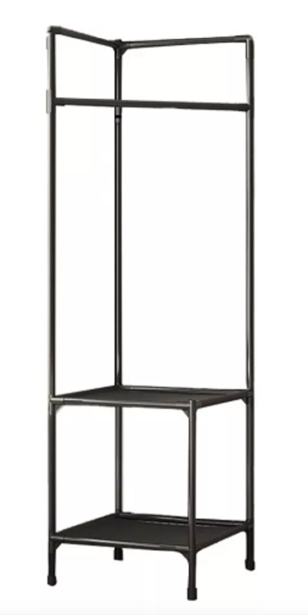 Perchero Metálico Esquinero 2 Estantes