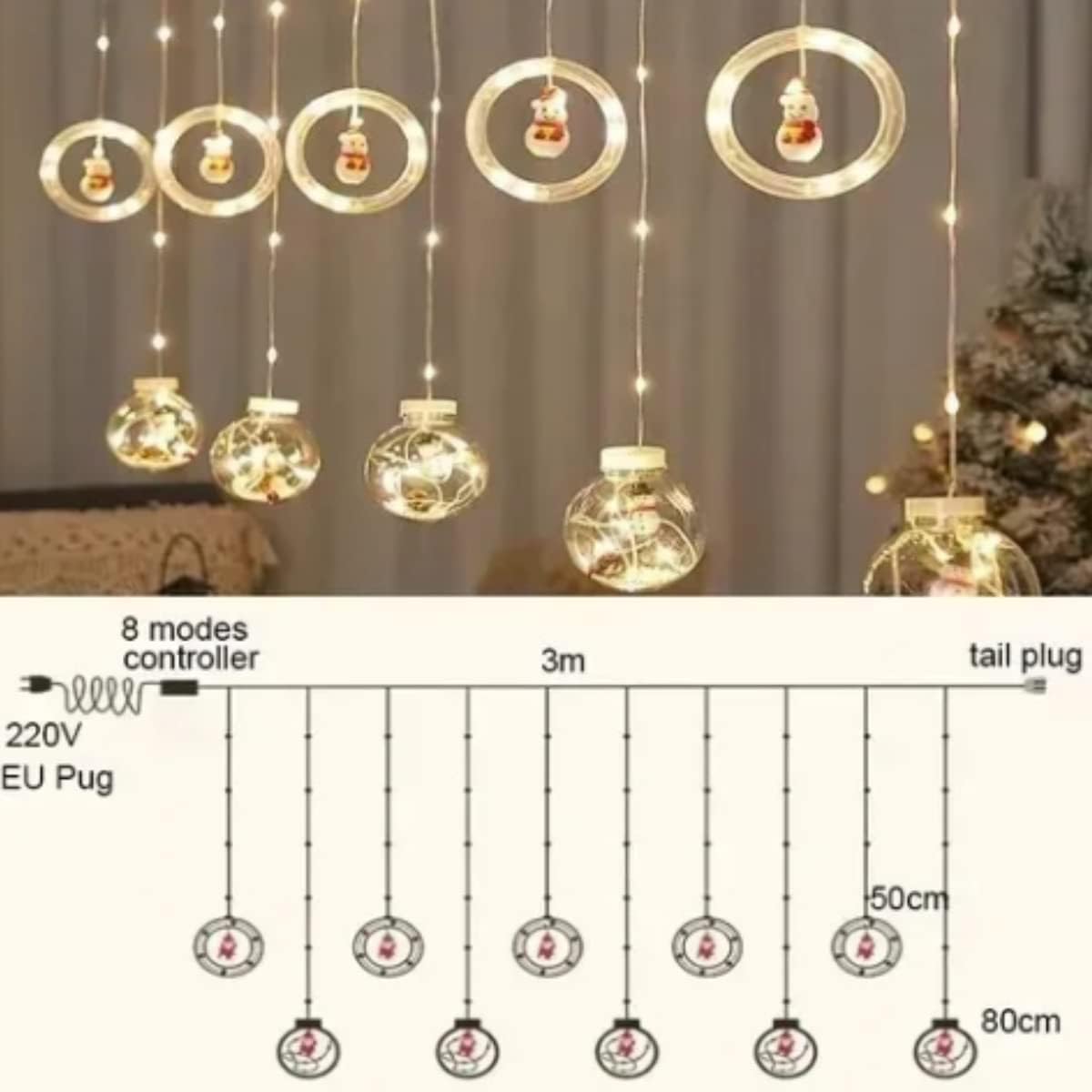 Luces Navideñas Guirnaldas LED Cálida