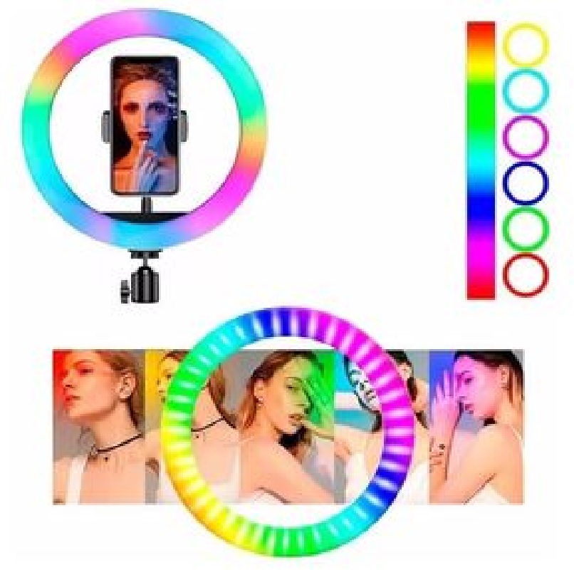 Aro de Luz 33 cm Rgb Diametro + Tripode