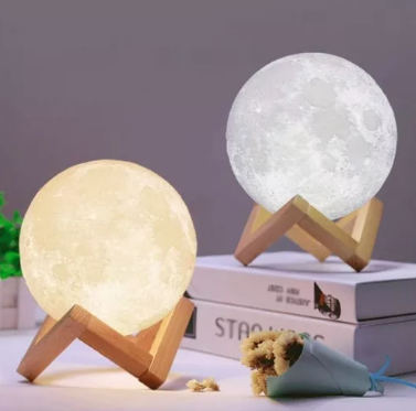 Lámpara Luna Moonlight Recargable 3d Col