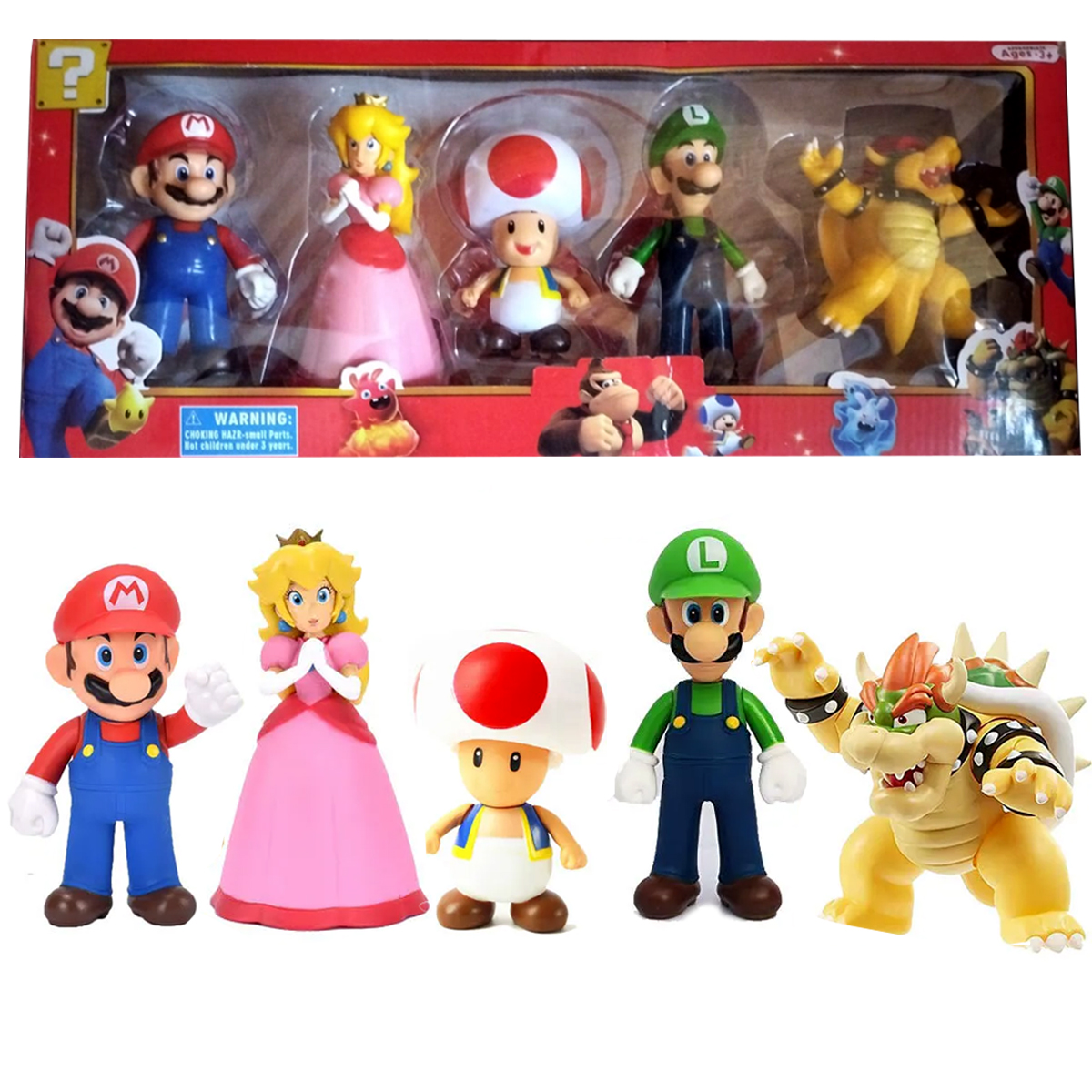 MARIO BROS FIGURAS x5