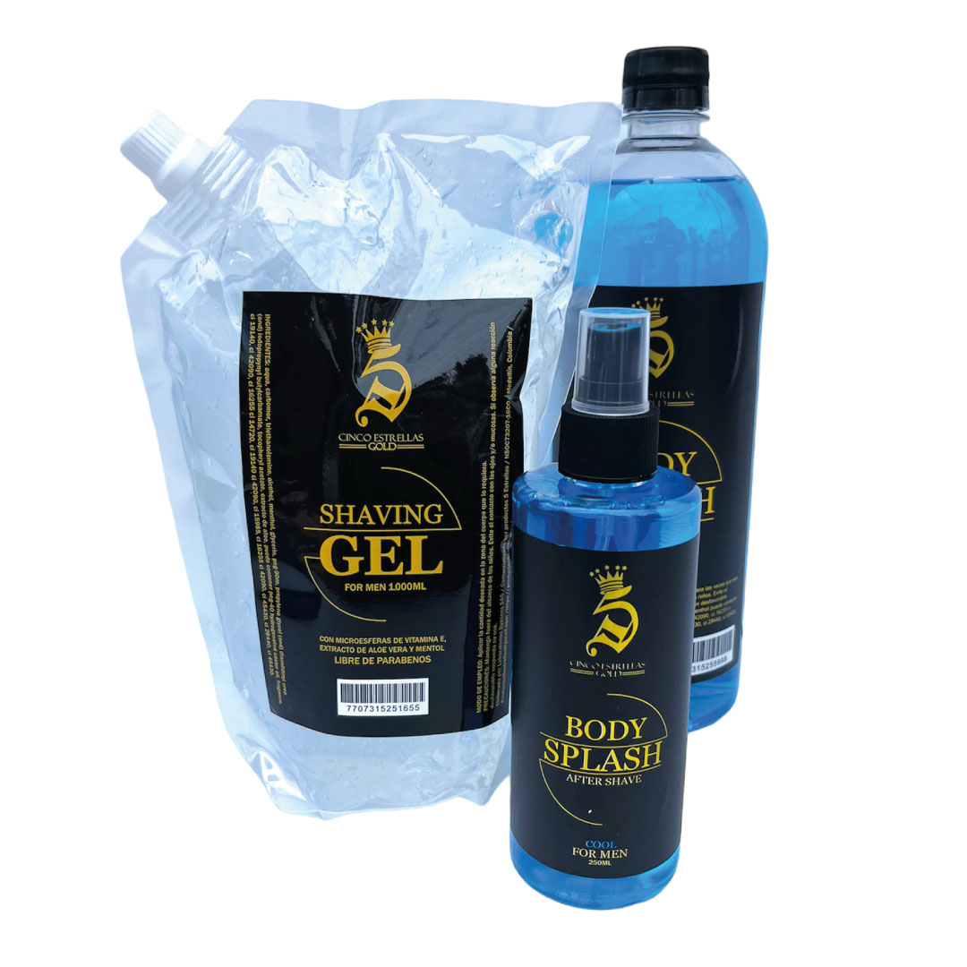 Combo Barberia 1 gel y loción afeitar