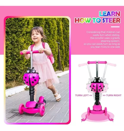 Patineta Scooter 5 En 1 Con Luces Led