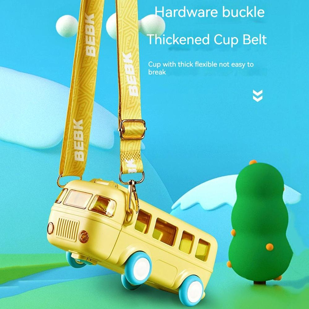 Taza de agua linda con forma de coche