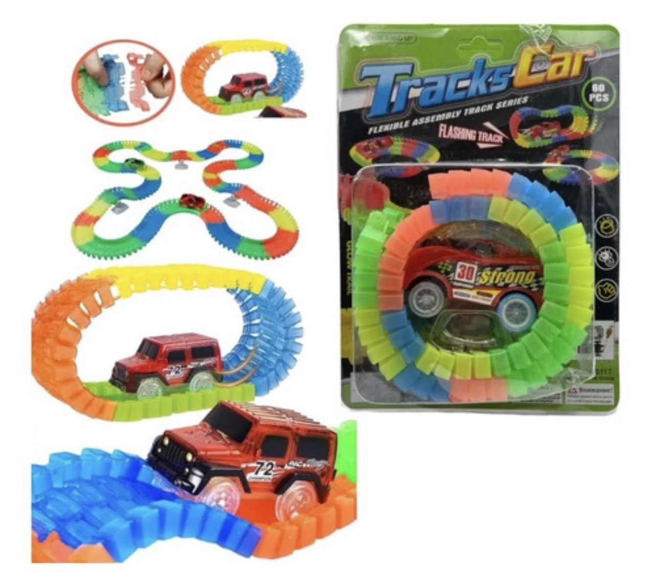 Pista Luminosa Tracks Car 1 Auto Luces