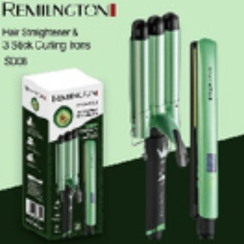 PLANCHA + RIZADORA 3 TUBOS AGUACATE