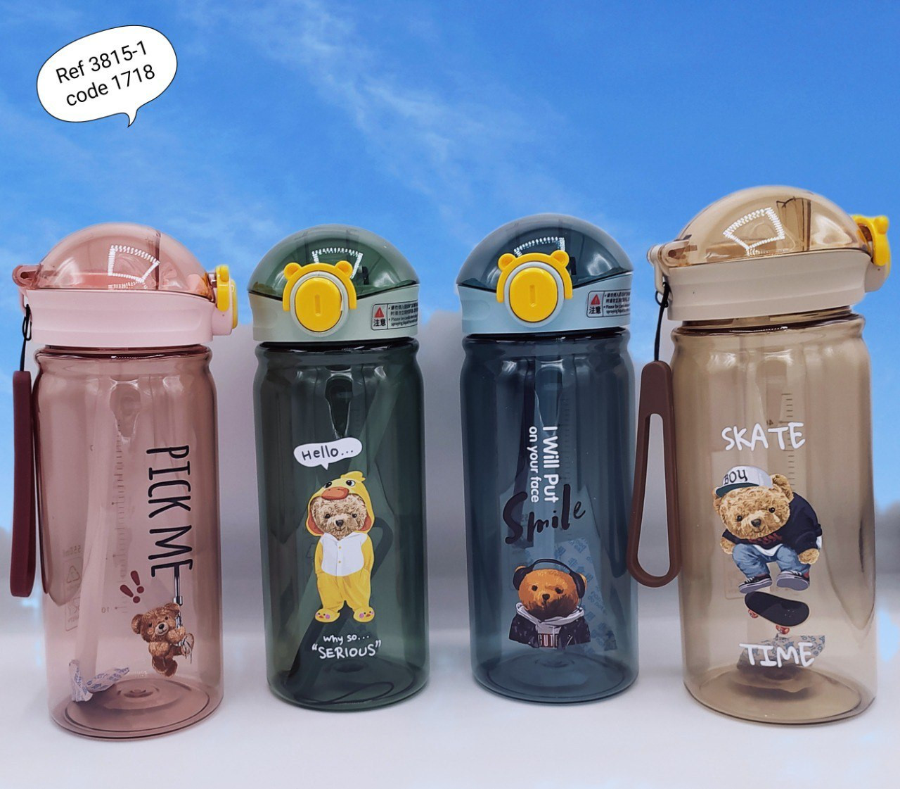 Botella De Agua Con Estampado De Dibujo