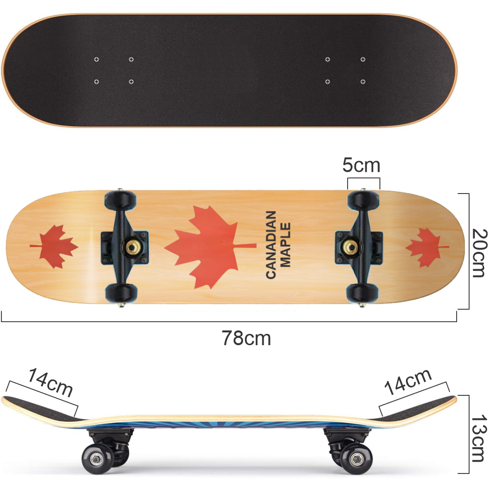 Tabla Skate Board Canadiense Profesional - Imagen 7