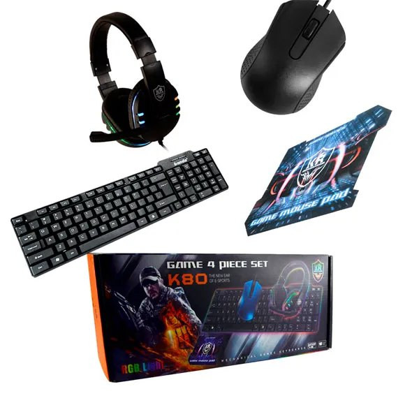 Combo Gamer 4en1 Teclado + Mouse Optico