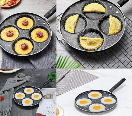 Sartén Antiadherente 4 Espacios Redondos