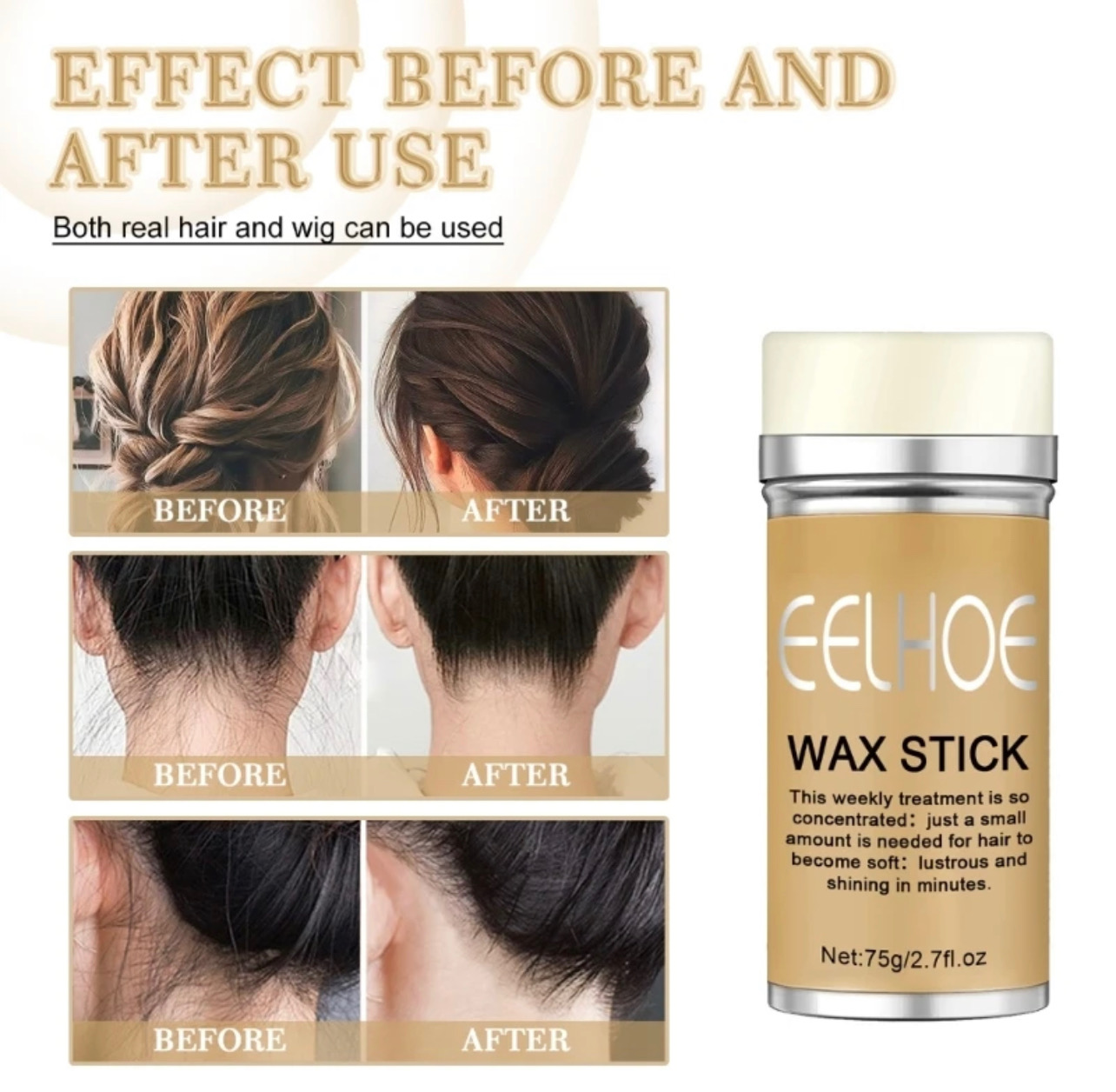 Cera En Barra Antifrizz Para Peinar