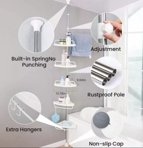 Organizador Baño Esquinero Ajustable