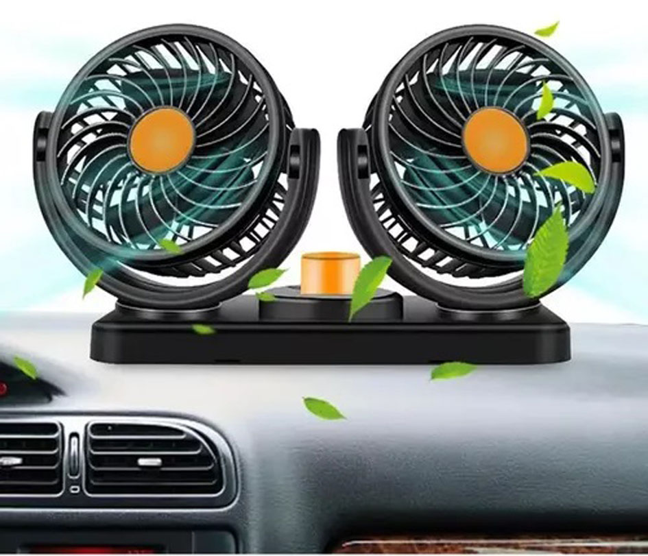 Ventilador Dual Para Carro Auto Interior - Imagen 3
