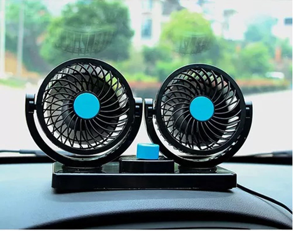 Ventilador Dual Para Carro Auto Interior - Imagen 2