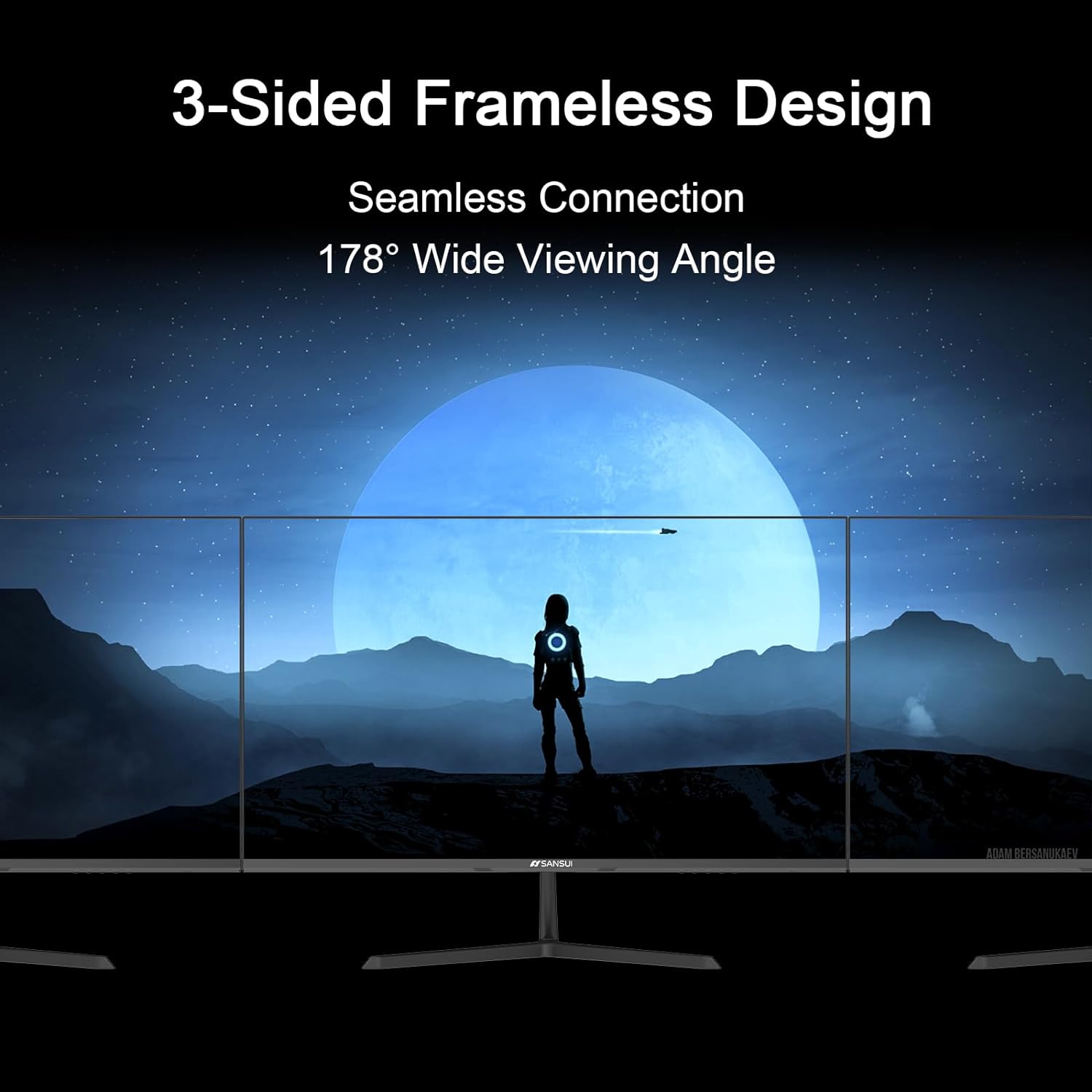 Monitor de 27 pulgadas SANSUI Full HD 1920 x 1080P HDMI VGA - Imagen 9