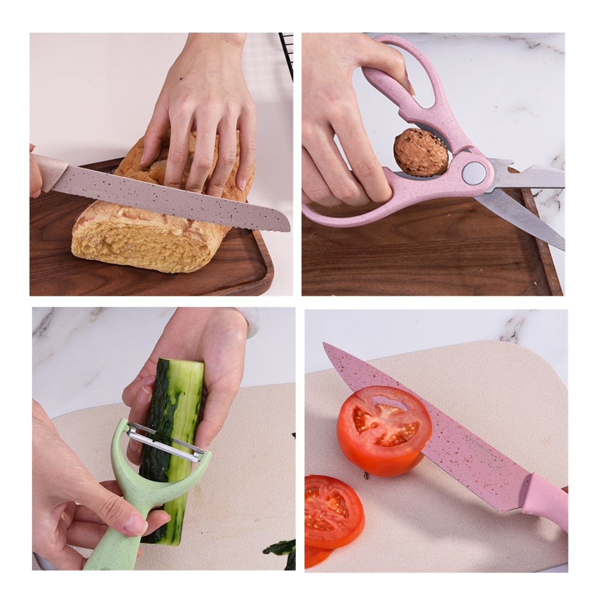 Set Cuchillos Acero Inoxidable Color x6