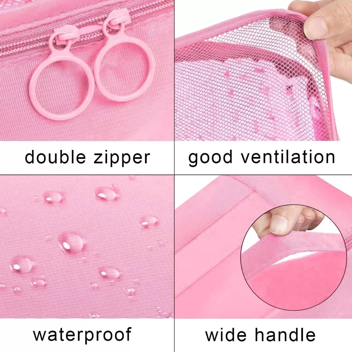 Organizador Kit Viajero 7 Unids Rosado - Imagen 2