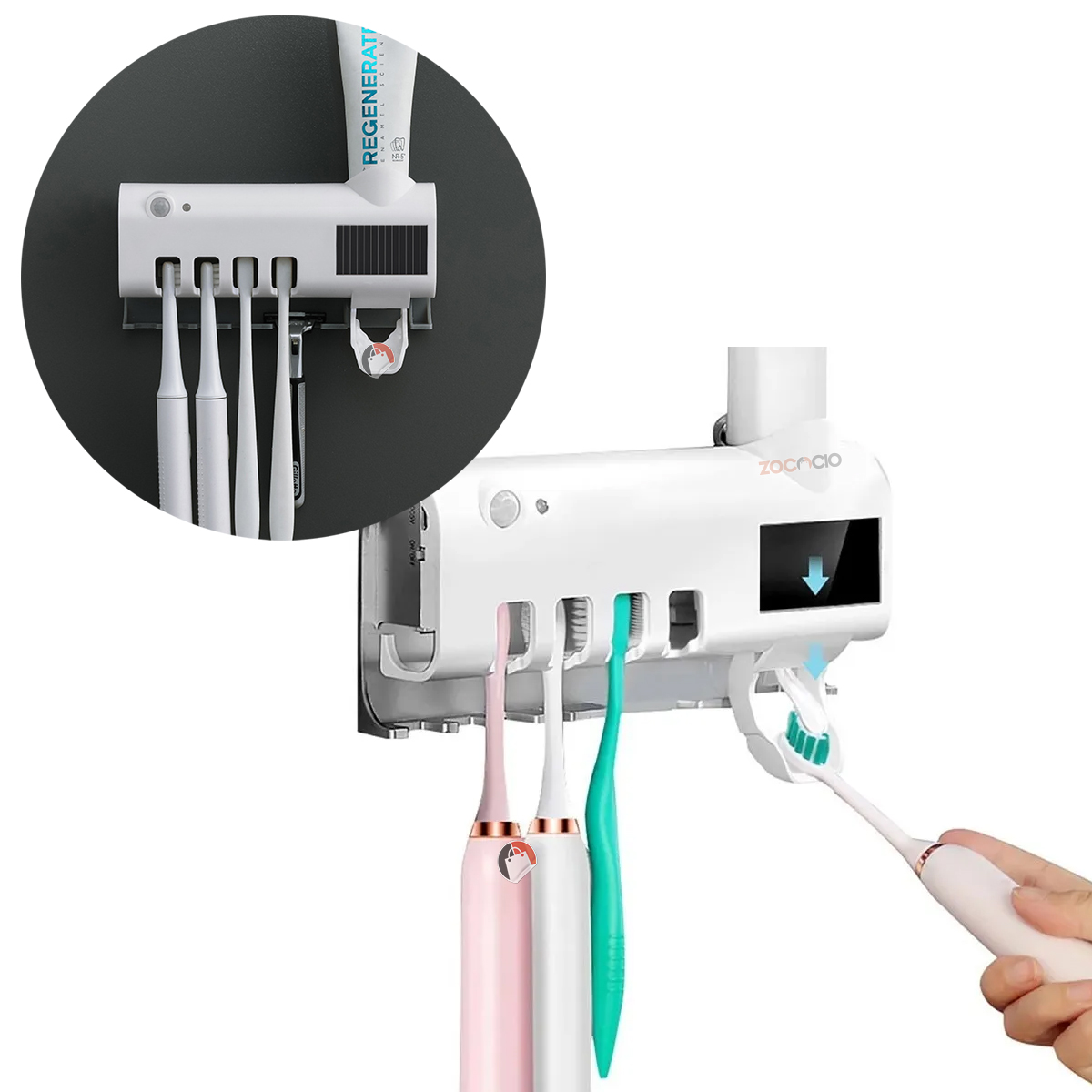 Soporte De Cepillos Y Dispensador Crema