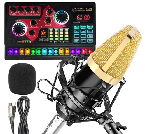 Microfono Condensador Q-mic3 + Tarjeta