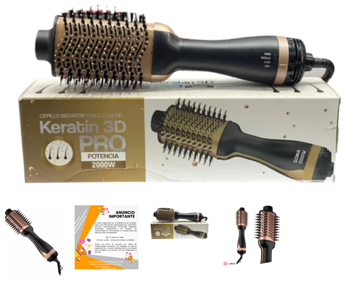 Cepillo secador keratina