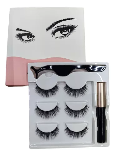 3 Pares Pestañas De Imán Con Pinza