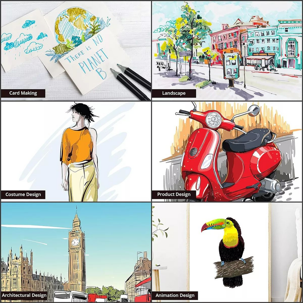 Caja De Plumones Doble Punta X60