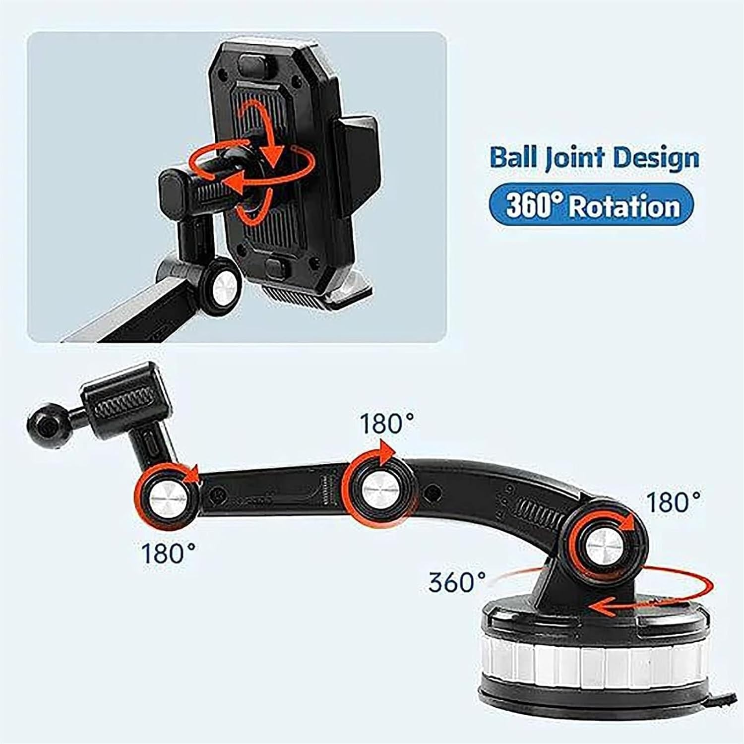 Soporte brazo para teléfono con ventosa