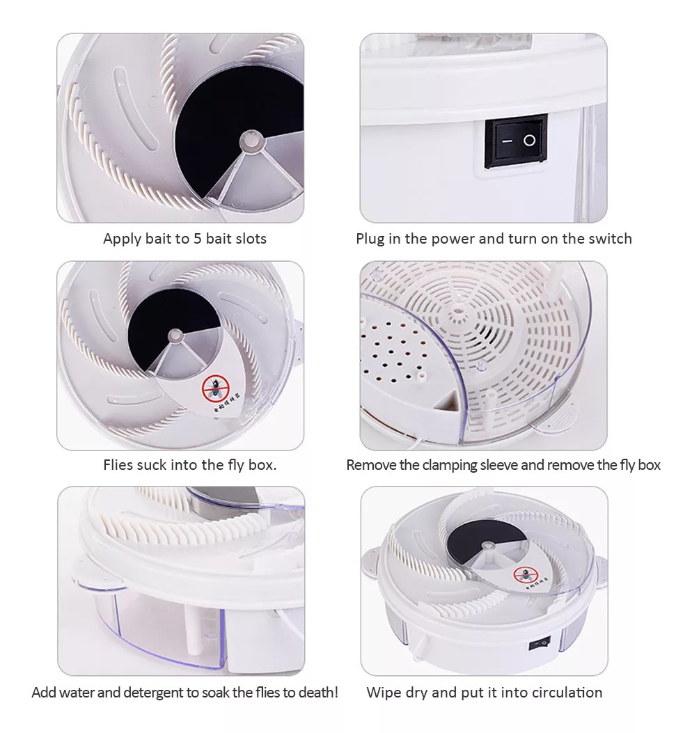 Trampa Automática Para Moscas Recargable