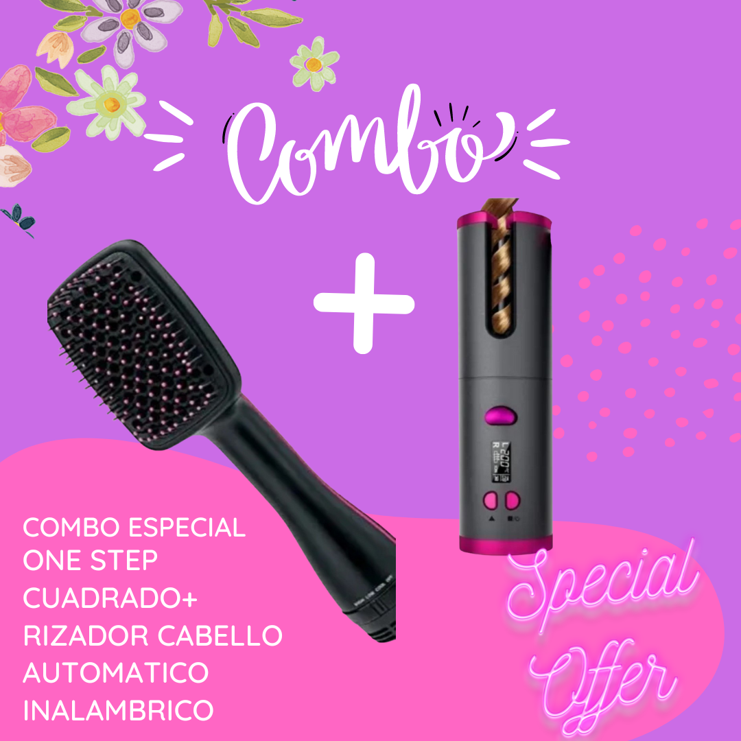 COMBO ONE STEP CUADDRADO + RIZADOR AUTO