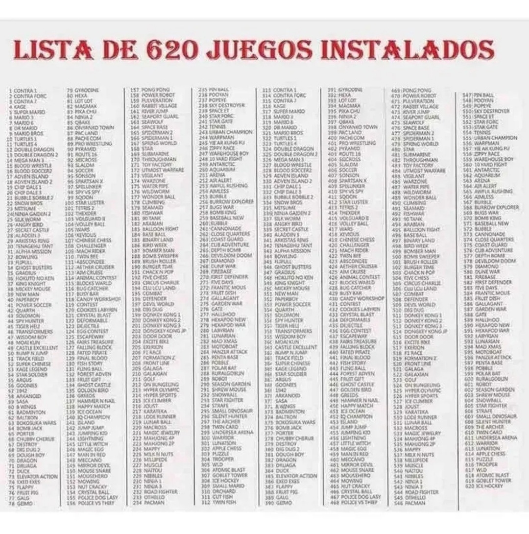 Mini Consola Super Retro Family 620 j