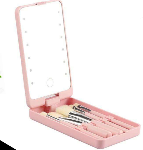 ESTUCHE CON ESPEJO Y BROCHAS 360