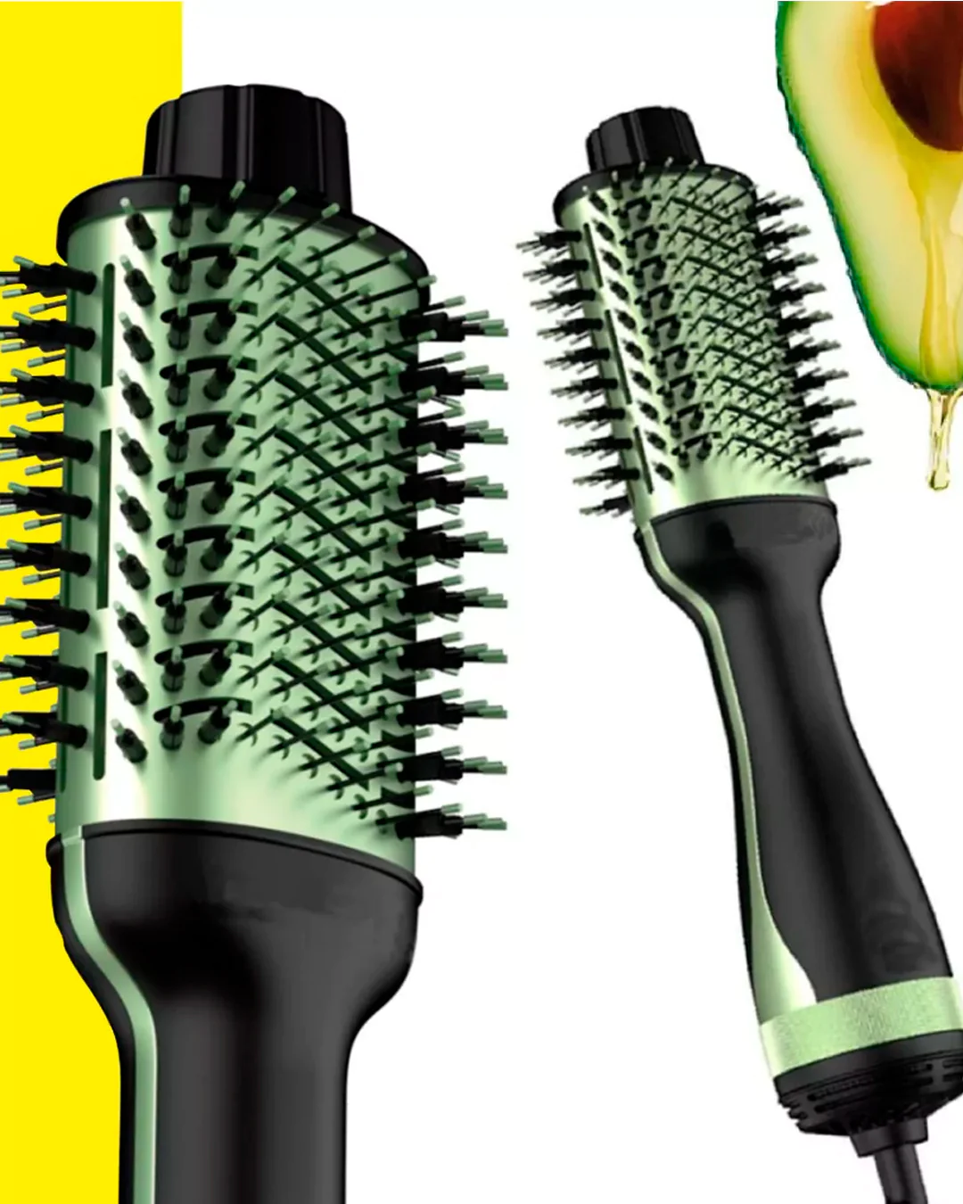 cepillo secador para cabello aguacate