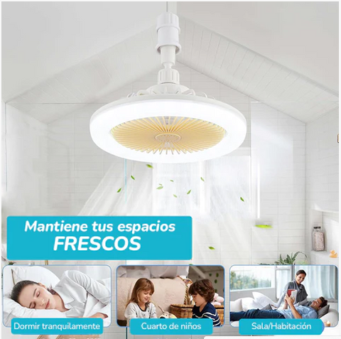 BOMBILLO VENTILADOR 2 EN 1 RC