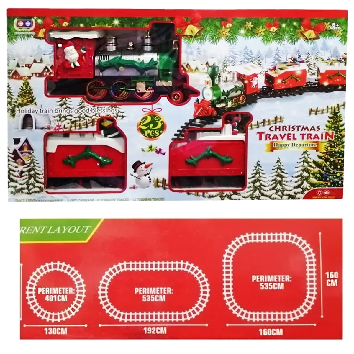 TREN DECORATIVO 535 CM NAVIDEÑO ARBOL