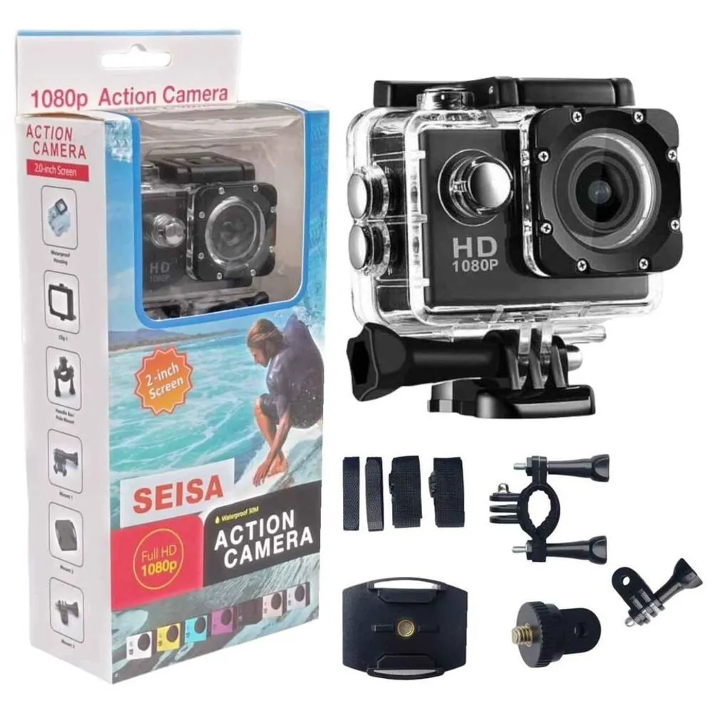 Camara accion sumergible casco moto