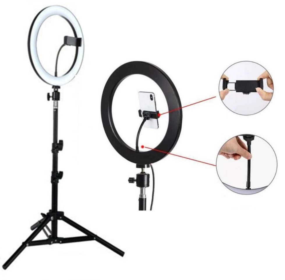 Aros De Luz 26 cm + Tripode 2.10 Metros