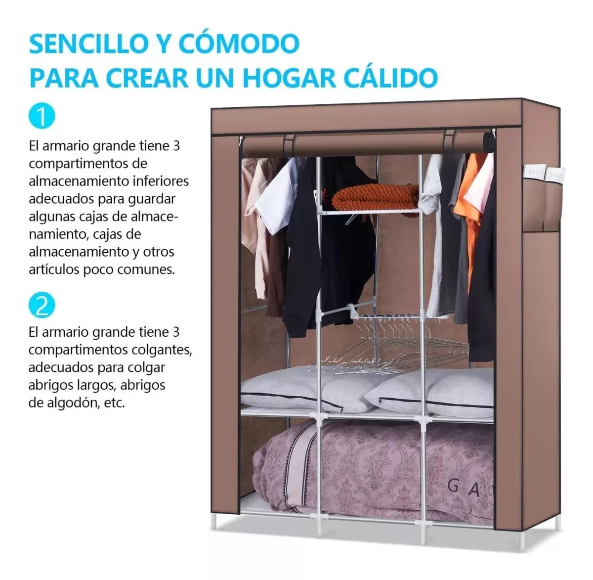 Armario Closet Plegable En Tela - Imagen 4