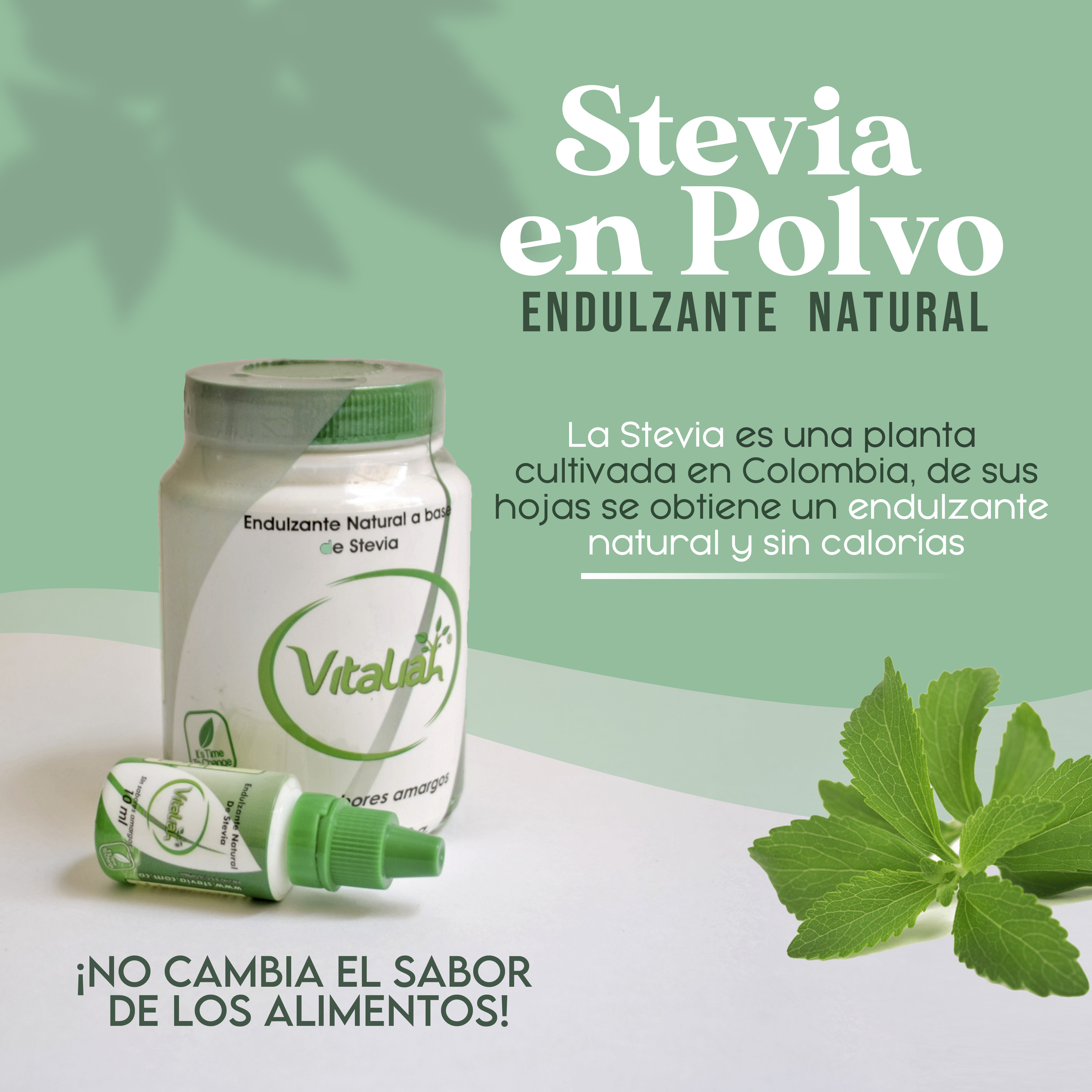 Stevia en Polvo 180gr Y Gotero
