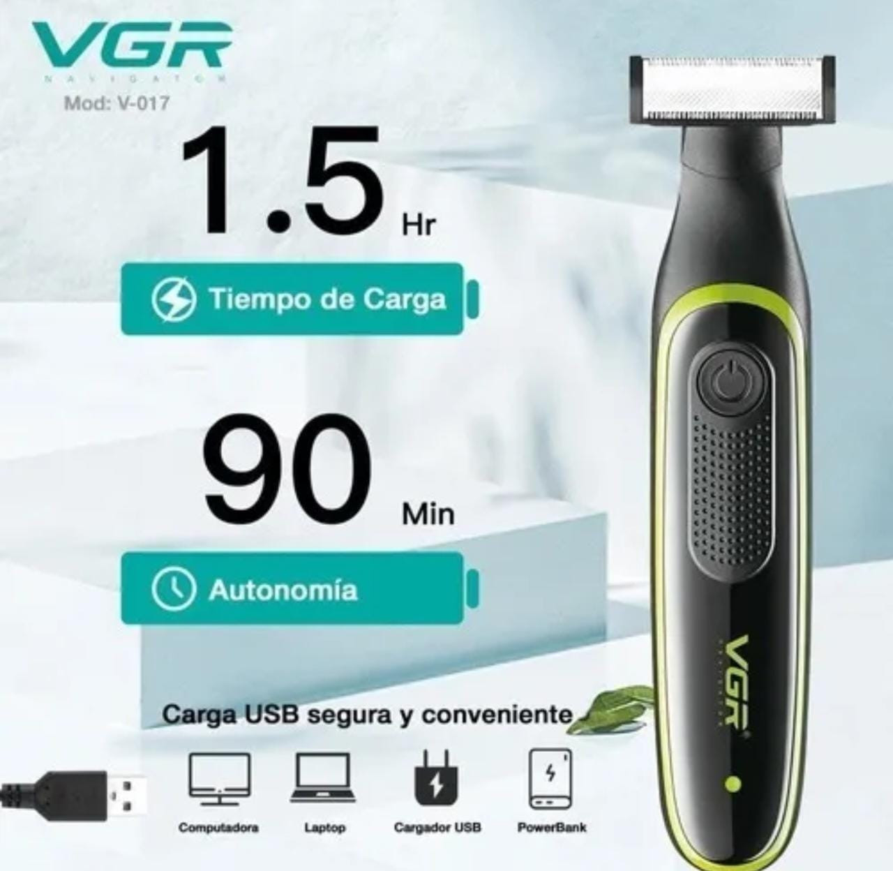 Afeitadora Recargable Vgr Seco Húmedo