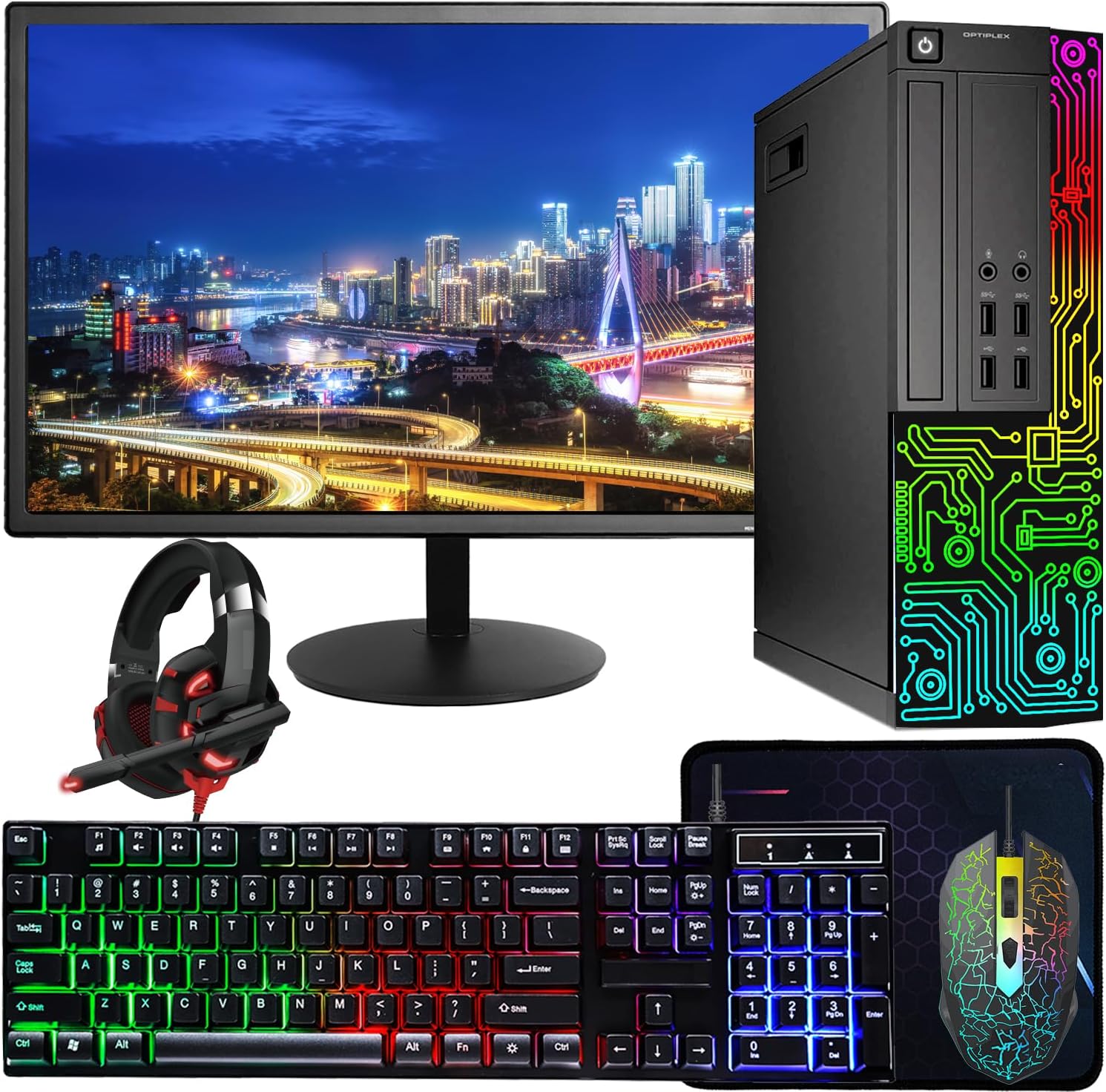 Pc Gamer i5 16 GB de RAM SSD 512GB + Monitor + Mouse + Teclado + Auriculares