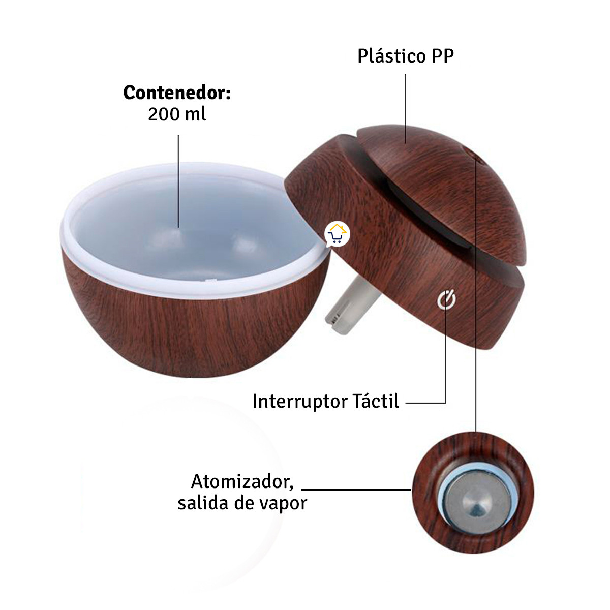 Humidificador De Aire 200Ml 007 - Imagen 5