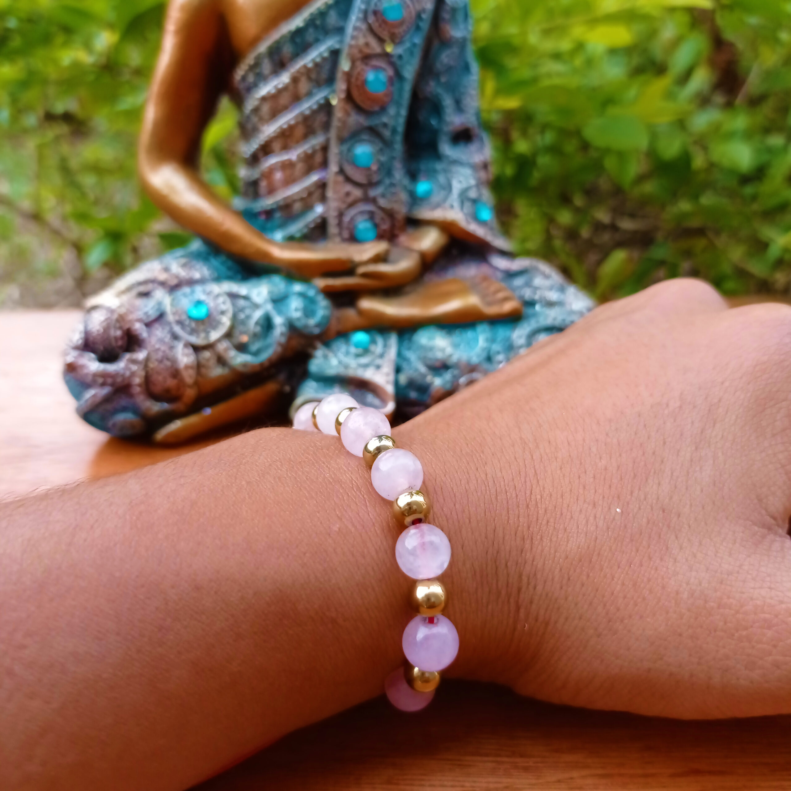 Pulsera de Cuarzo Rosa