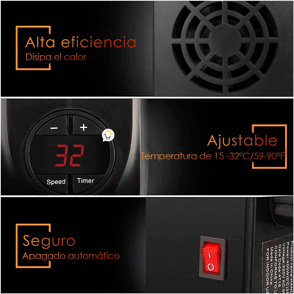 Calentador Eléctrico Portátil CPA01 - Imagen 2