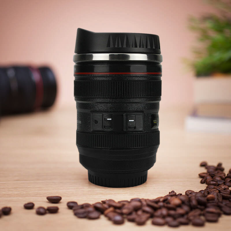 Taza Lente Cámara Vaso Mug Acero HD3060