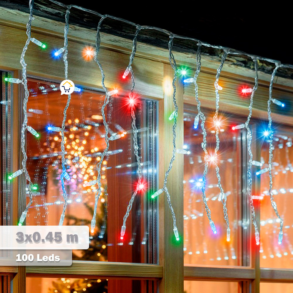 Cortina Led 3 Mts X 45 Cm 100 Led 1323