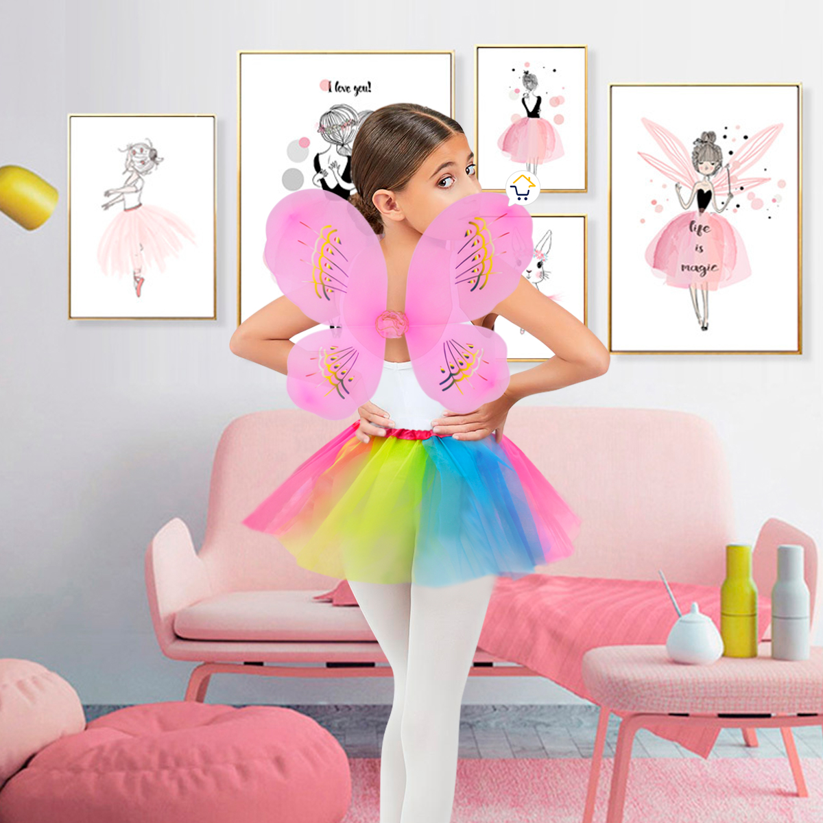 Disfraz Hada Mariposa Tutú Alas OF822