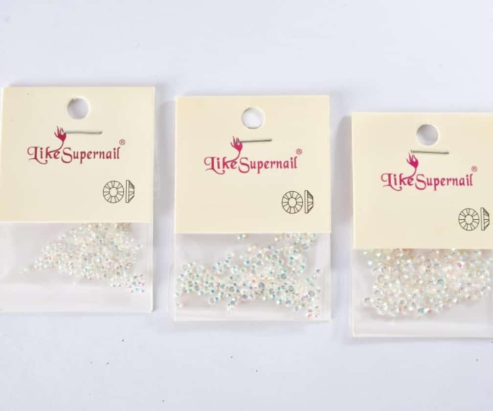 DISPLAY X 12 PIEDRAS DECORATIVAS BLANCA